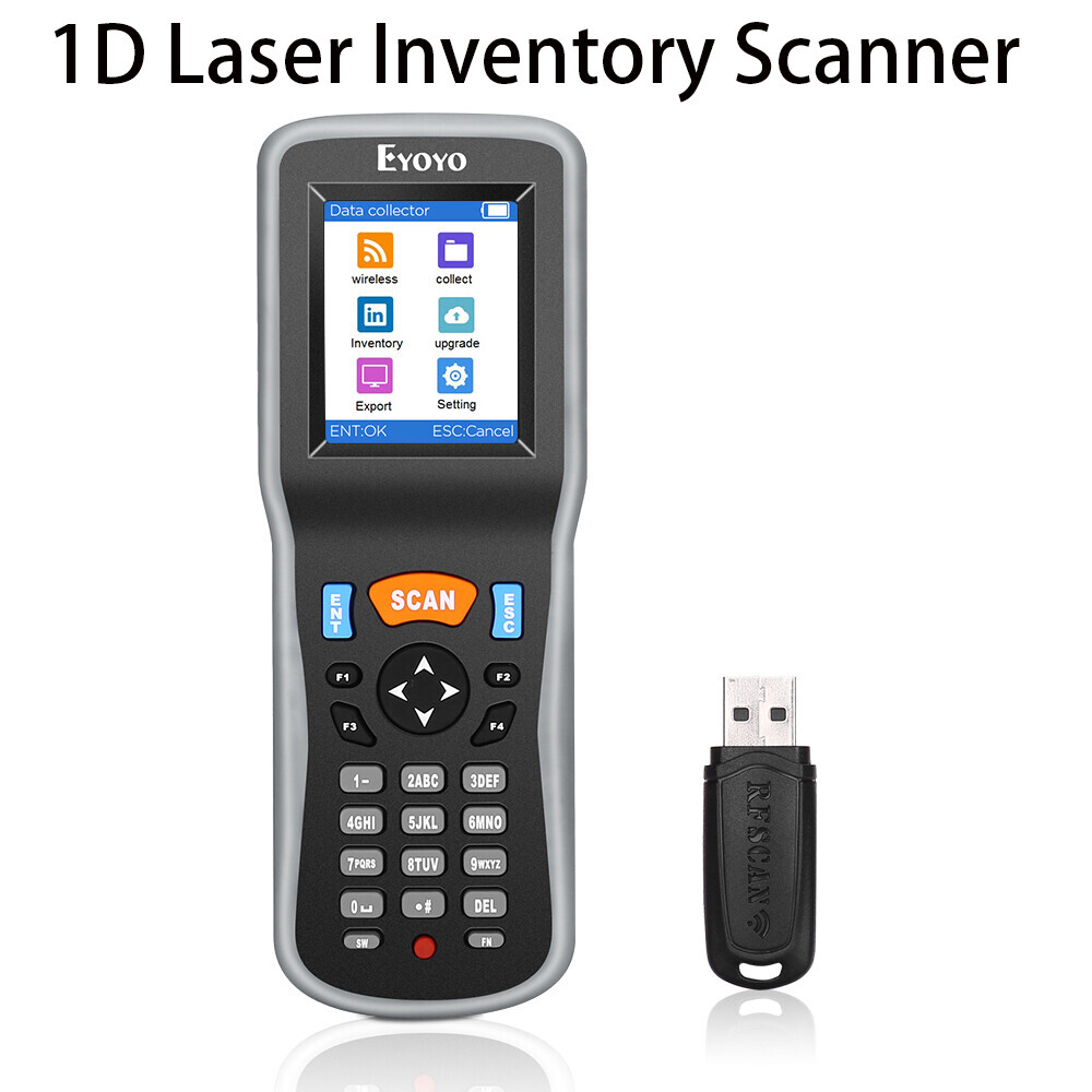2.2in 1D 2D QR Wireless Barcode Scanner Data Collector Terminal Inventory Device