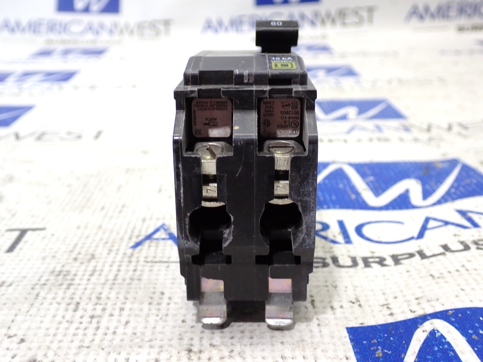 Square D QO260 2 Pole 60 Amp 120/240 Volt 10kA Type QO Plug On Circuit Breaker