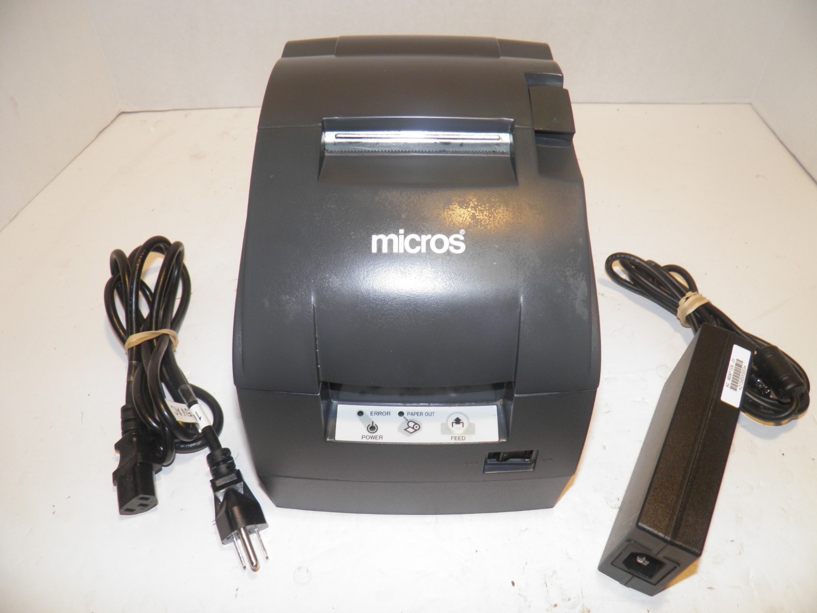MICROS EPSON TM-U220B M188B Dot Matrix POS Receipt Printer IDN w Power Supply