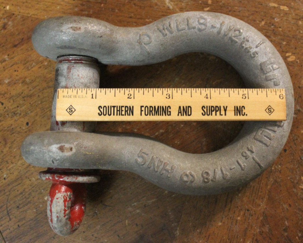 Crosby 1-1/8″ Screw Pin Anchor Shackle WLL 9-1/2 Ton Hot Dipped Galvanized Steel