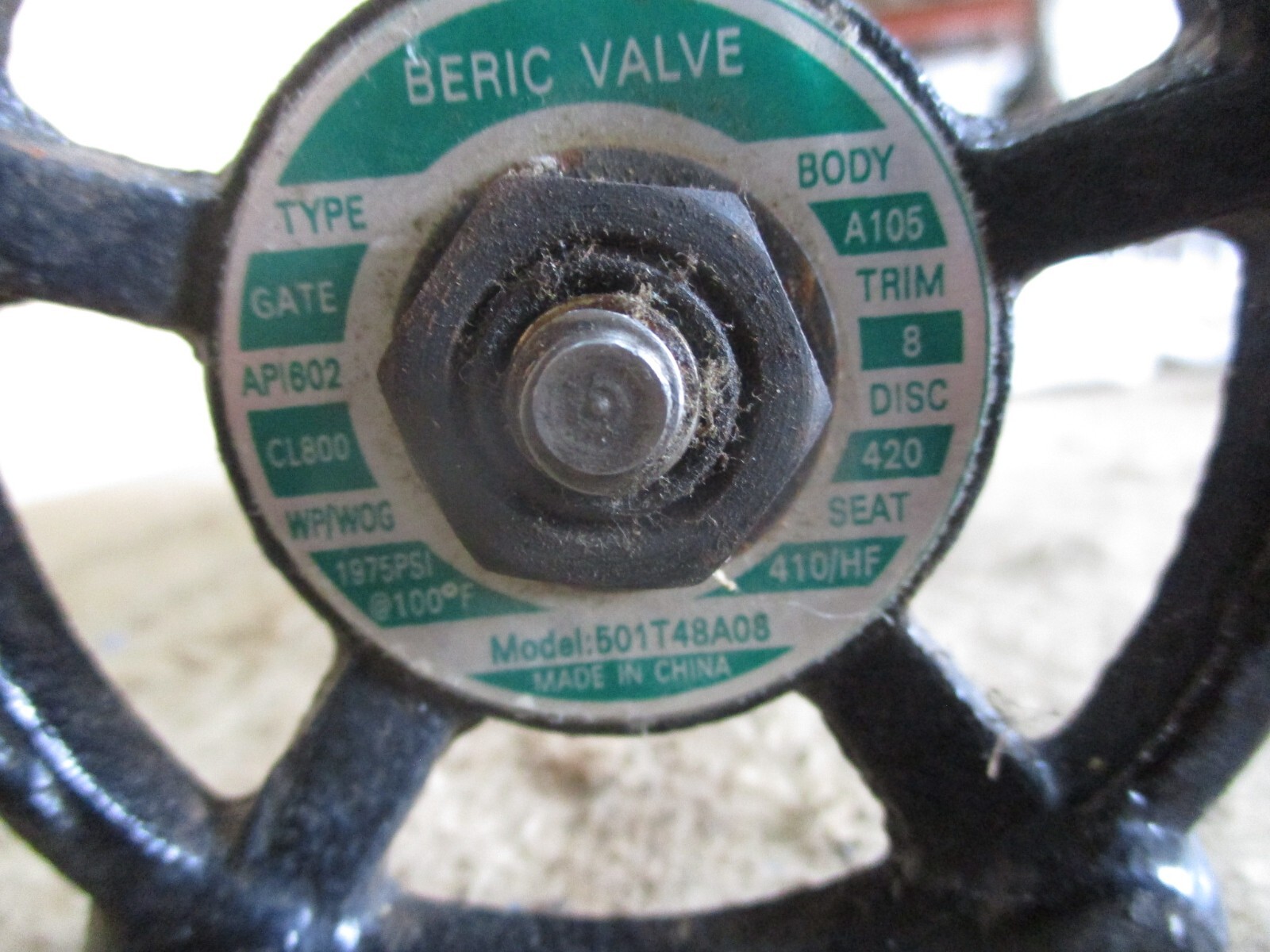 BERIC 3/4″ IRON GATE VALVE (THREADED) #78306J NEW