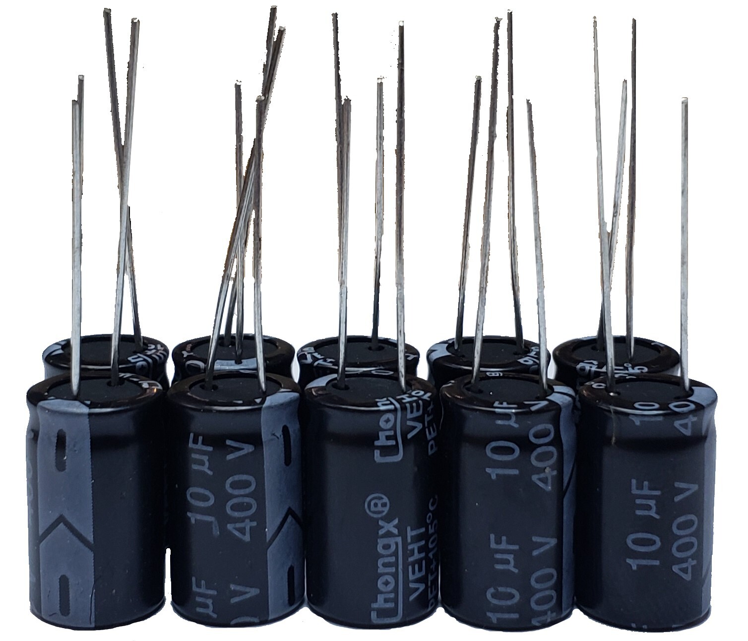 10uF 400V (100x) Electrolytic Capacitors 400V 10uF Volume 10×17 mm