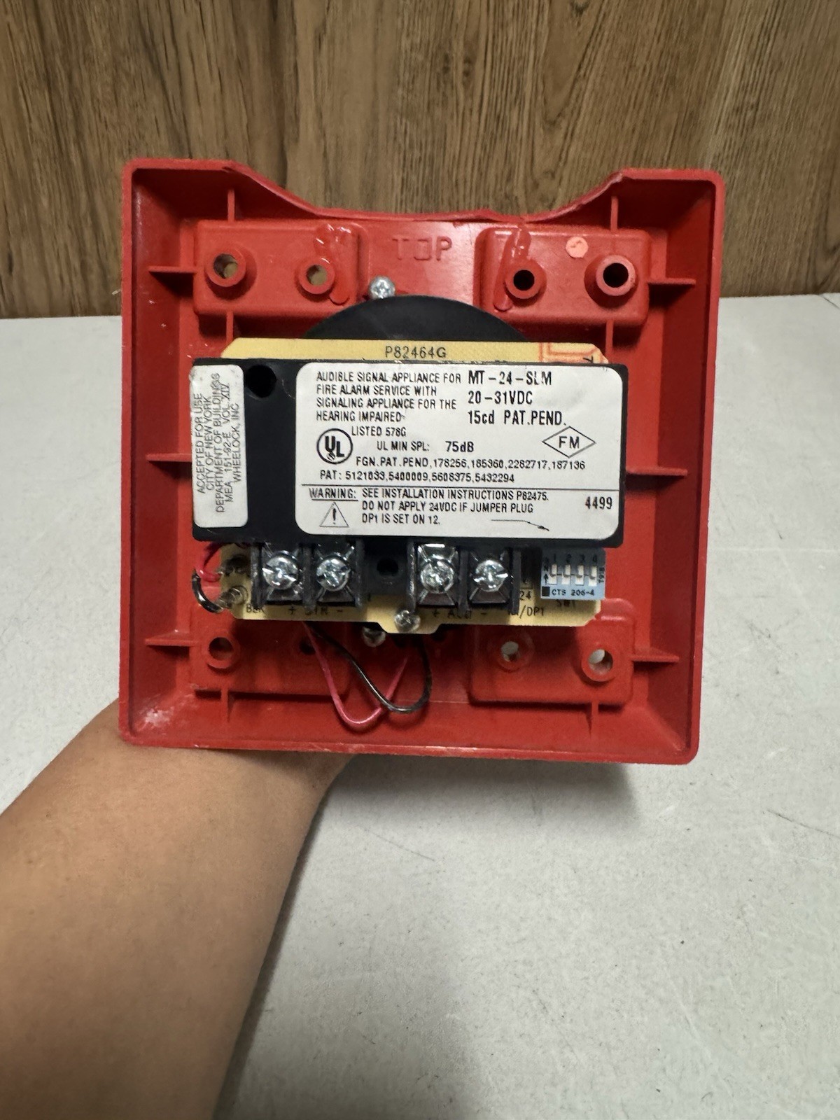 Wheelock MT-24-SLM Fire Alarm Horn Strobe 20-31VDC 15cd Red Wall Mount