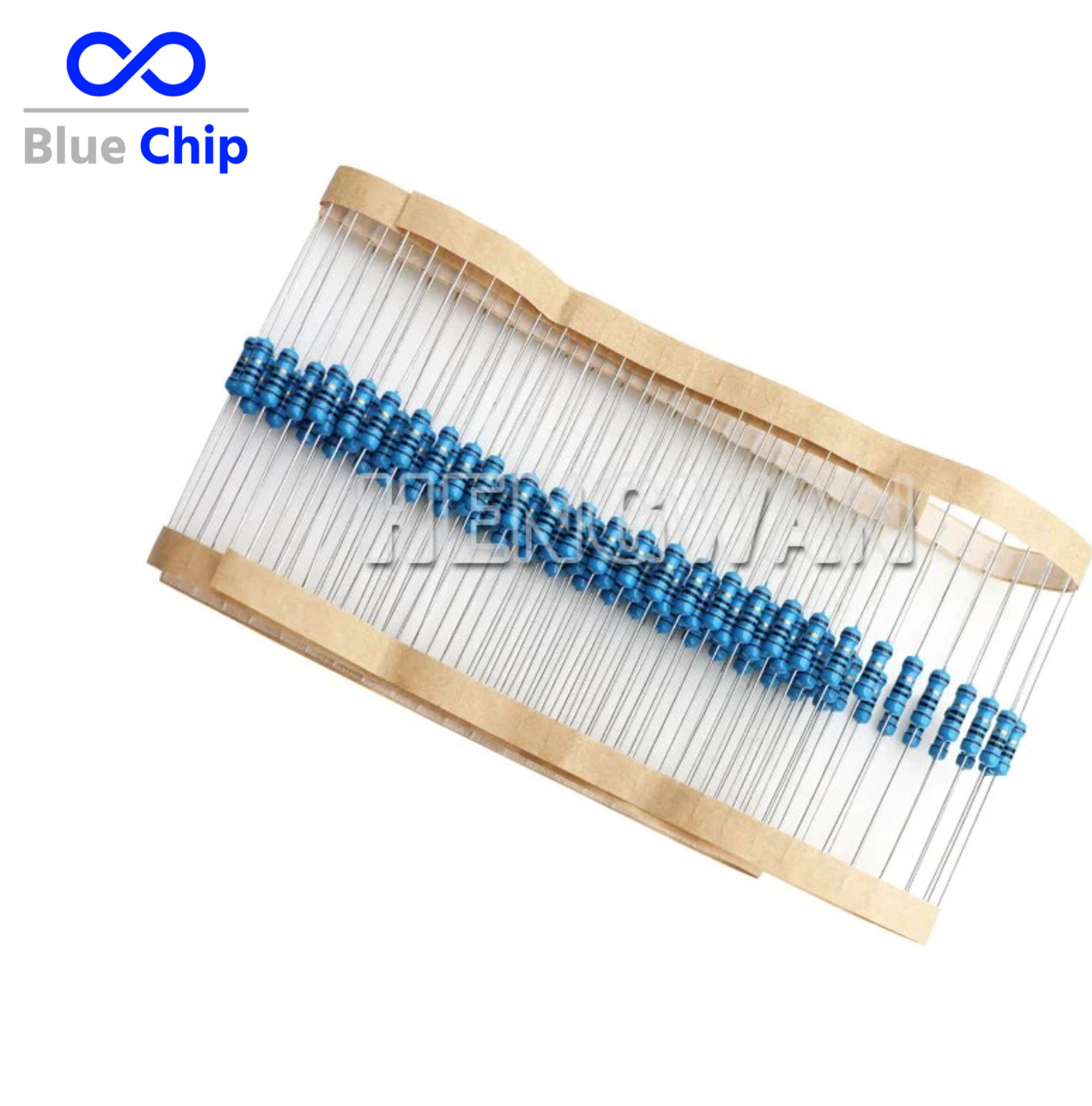 50pcs 1/2W Metal Film Resistor 1% 0 ohm to 4.7M ohm