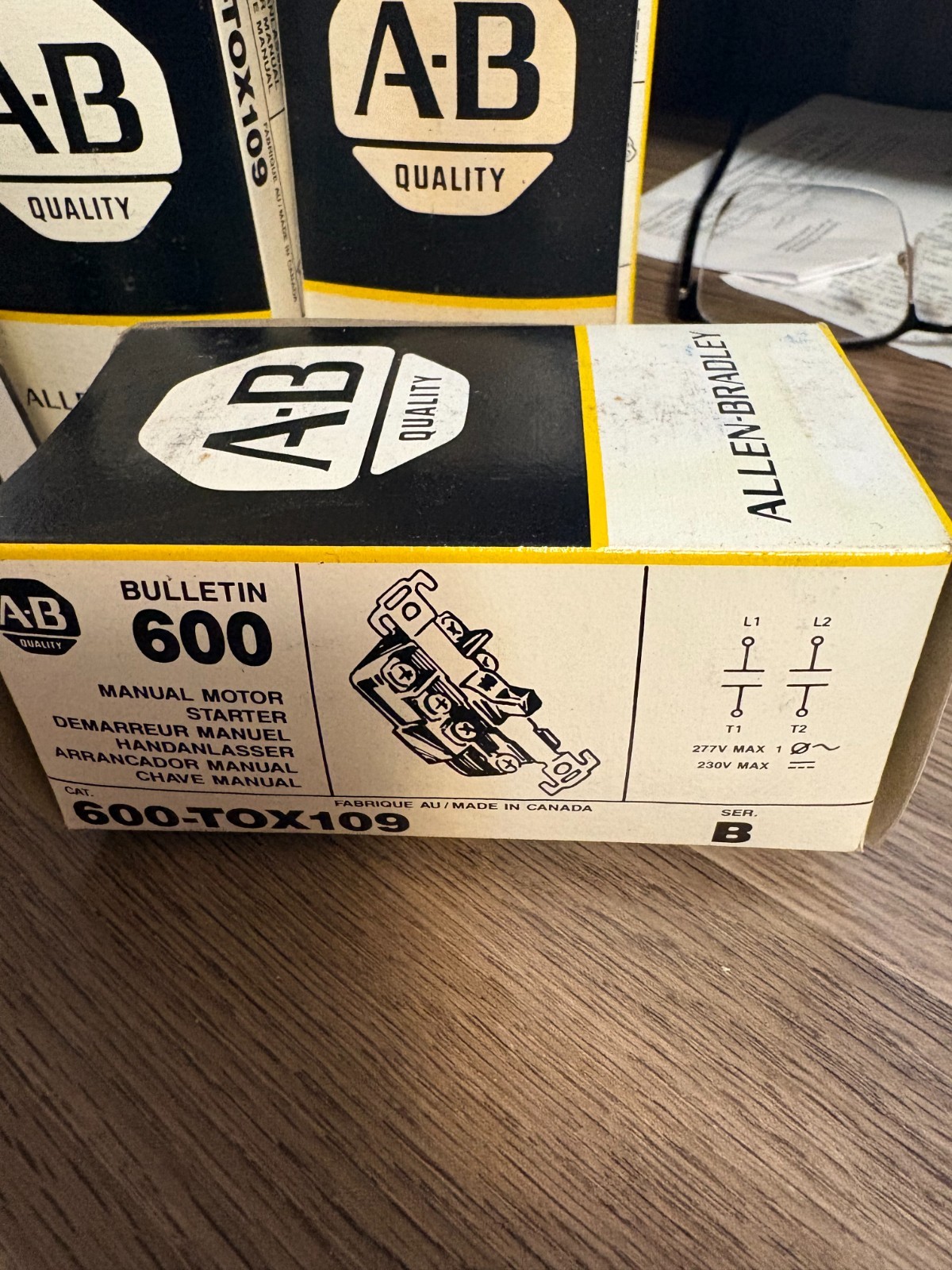 New ALLEN BRADLEY 600-TOX109 MANUAL MOTOR STARTER SERIES B New in Box