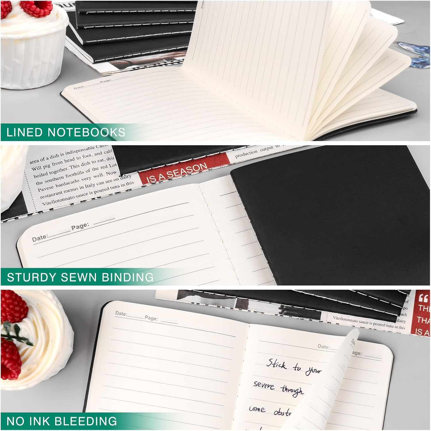 Mini Pocket Notebooks Bulk 3.5 X 5.5 Inches 12 Pack Small Note Pads Lined Little