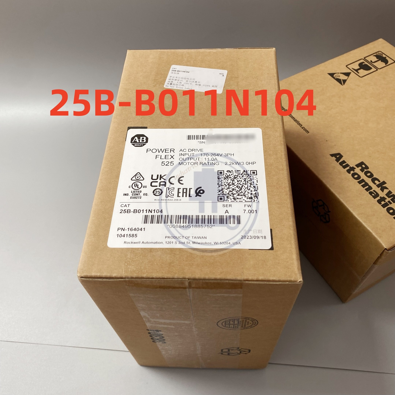 Allen-Bradley 25B-B011N104 Ser A PowerFlex 525 AC Drive 3HP New Factory Sealed