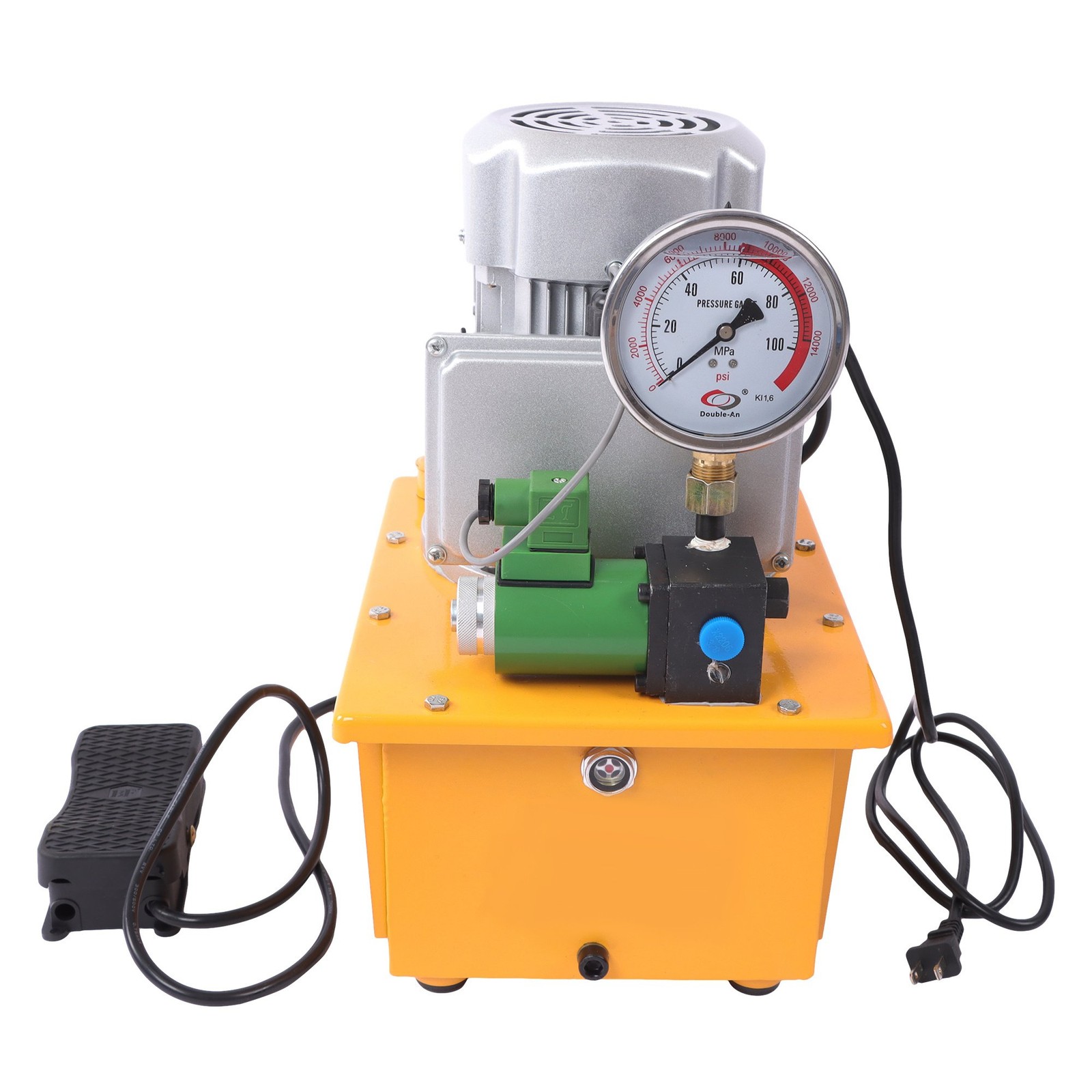 10000PSI Single Acting Electric Hydraulic Pump 8L Solenoid Valve 110V