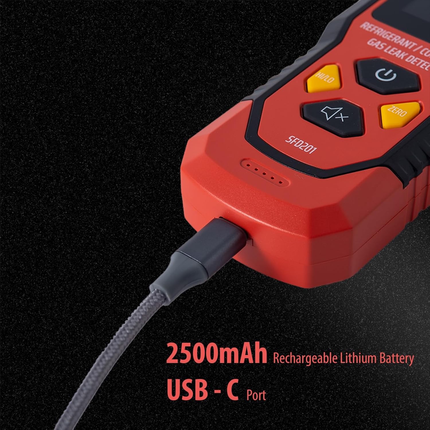 Rechargeable HVAC Refrigerant Leak Detector & Gas Finder for A/C and Auto