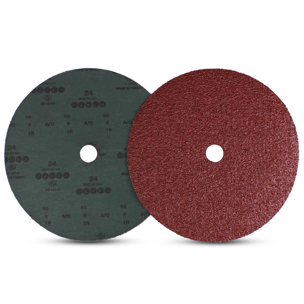 25 Pack – 9″ Black Hawk 24 Grit A/O Resin Fiber Disc Grinding & Sanding Discs