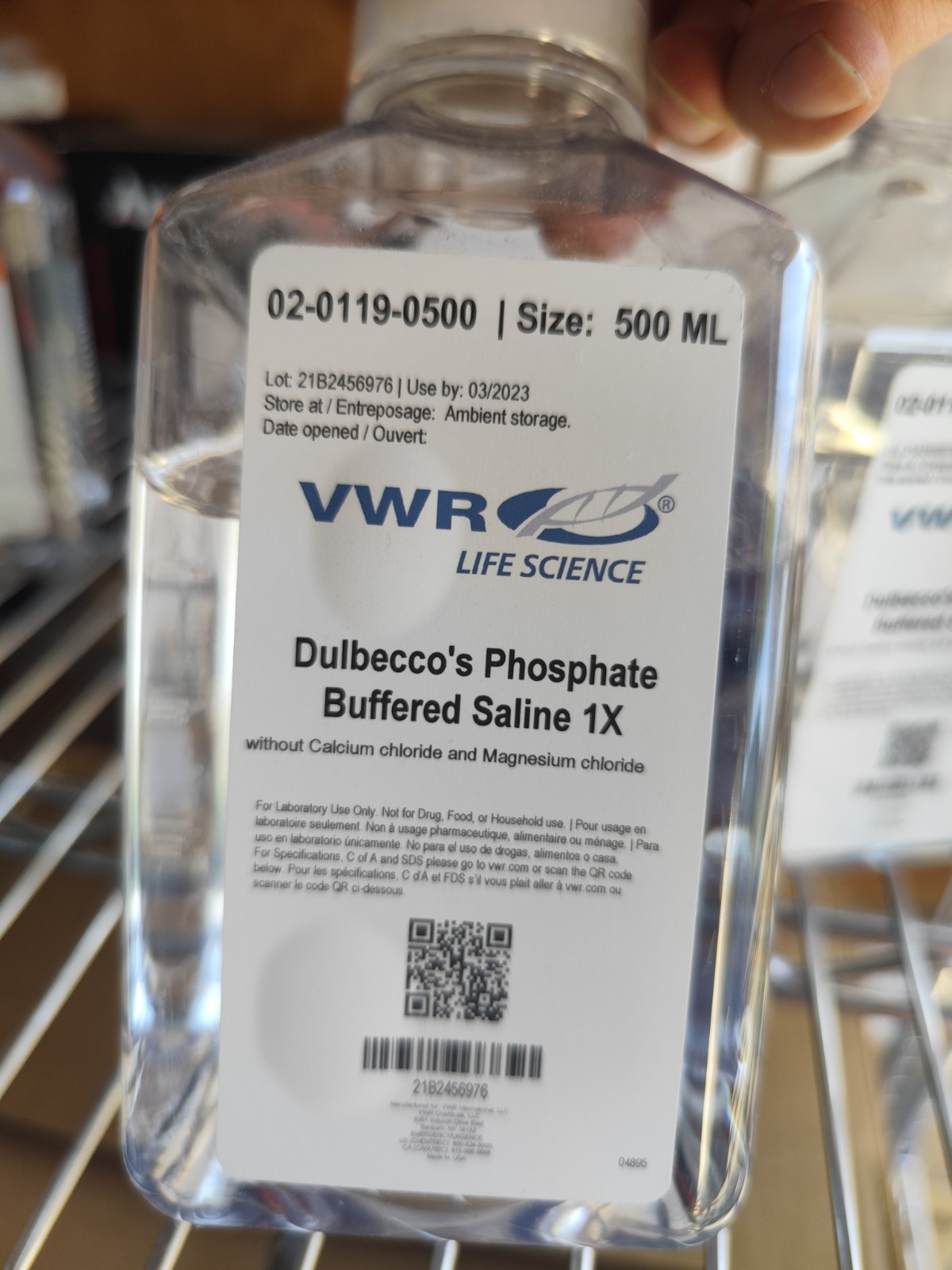 25-055-CV VWR DPBS 1 Liter