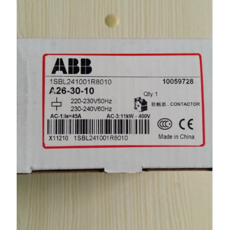New A26-30-10 ABB AC contactors AC24V、110V、200V、220-230V US Free TAX