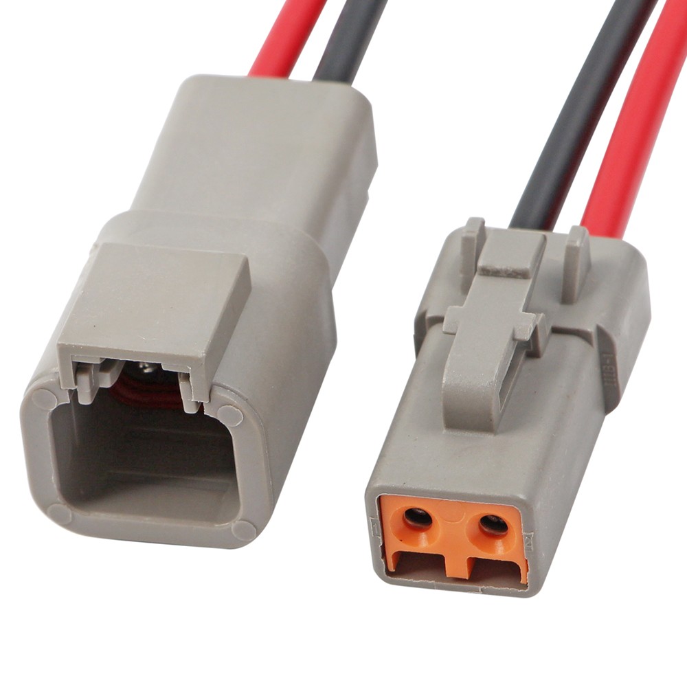 4Pairs Assembled DTP 2 Pin Connector 12AWG Wire Waterproof Plug Harness Car Boat