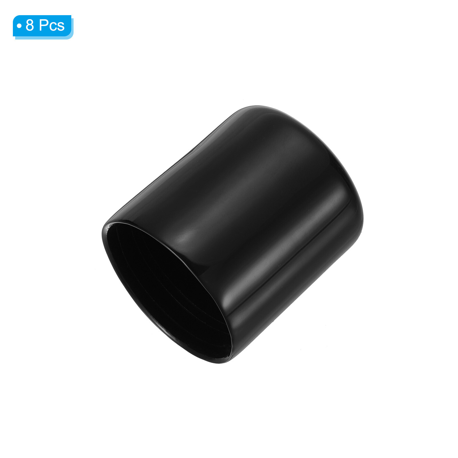 8 Pcs 1-1/2″ ID Round Rubber End Caps Flexible Rubber Bolt Covers Caps Black