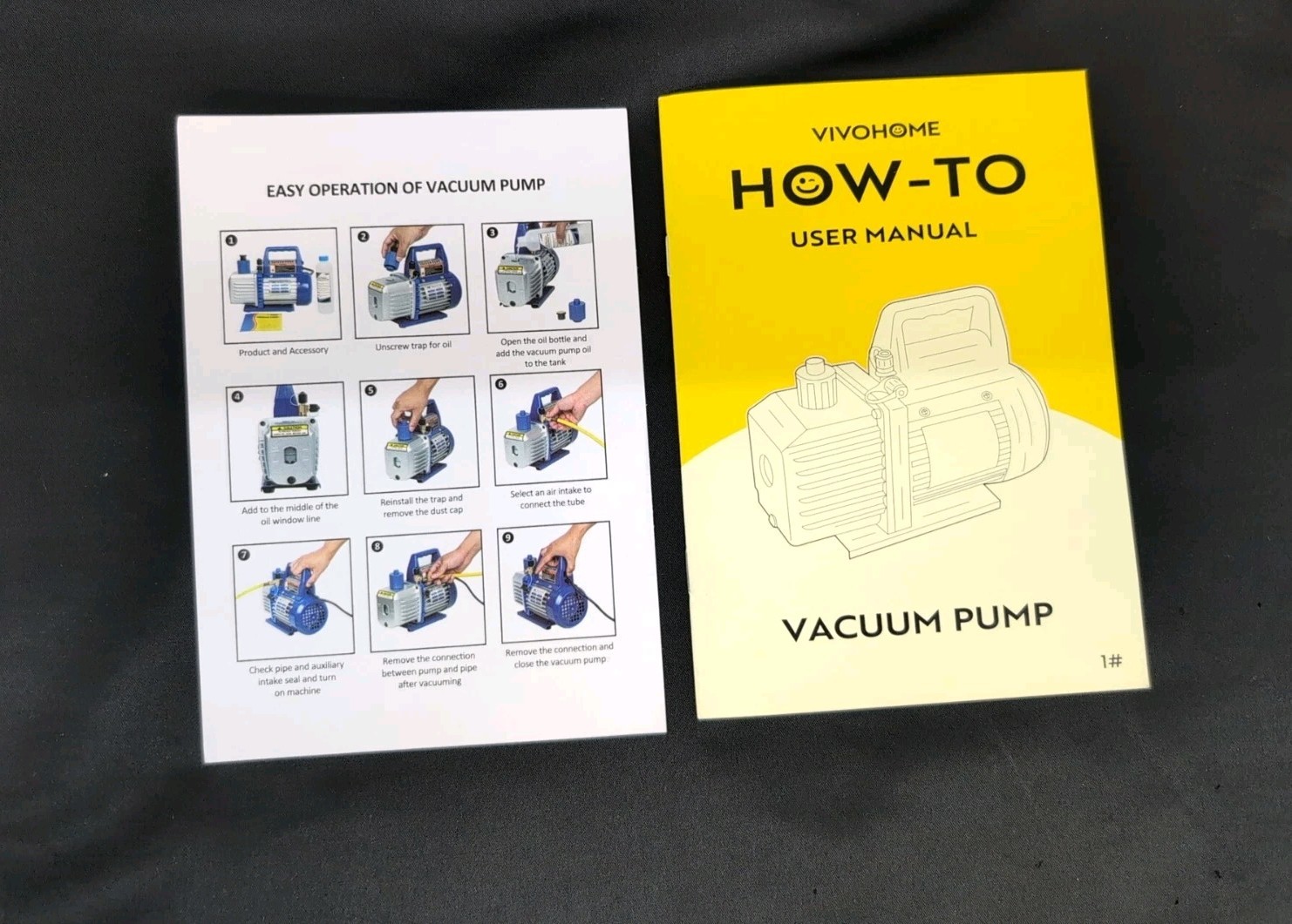 VivoHome 110V 1/4 HP 3.5 CFM Single Stage Rotary Vane Air Vacuum Pump Oil Bottle