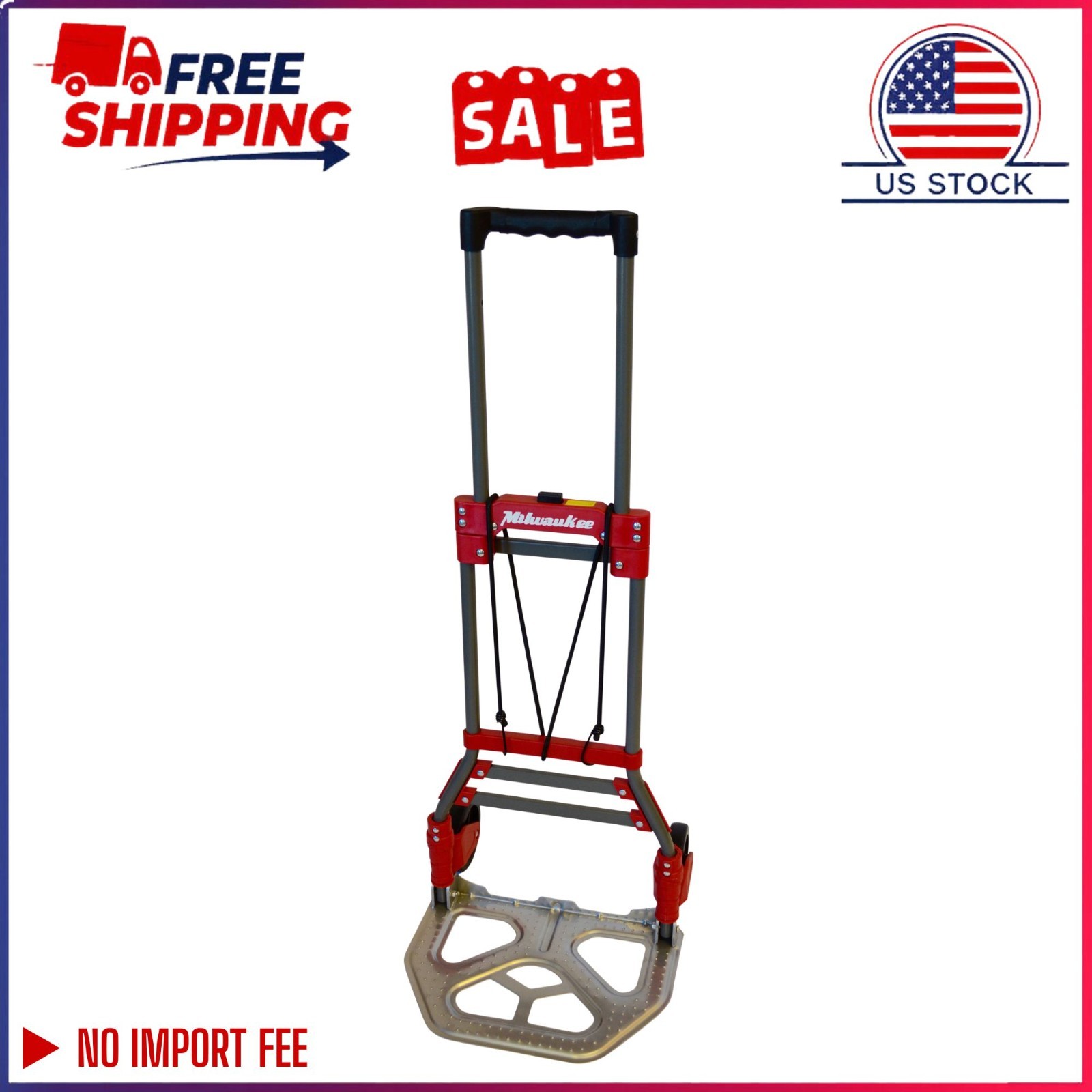 Milwaukee 73888, 150 lbs. 15 in x 16 in x 39 in Fold Up Hand Truck