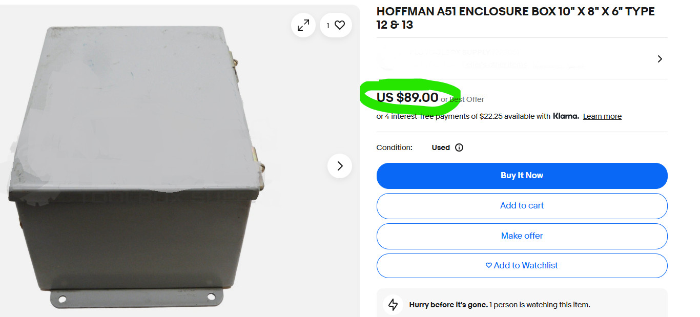 A12108CH, nVent Hoffman Enclosure Box 10″ X 8″ X 6″ TYPE 12 & 13 [D2S5]