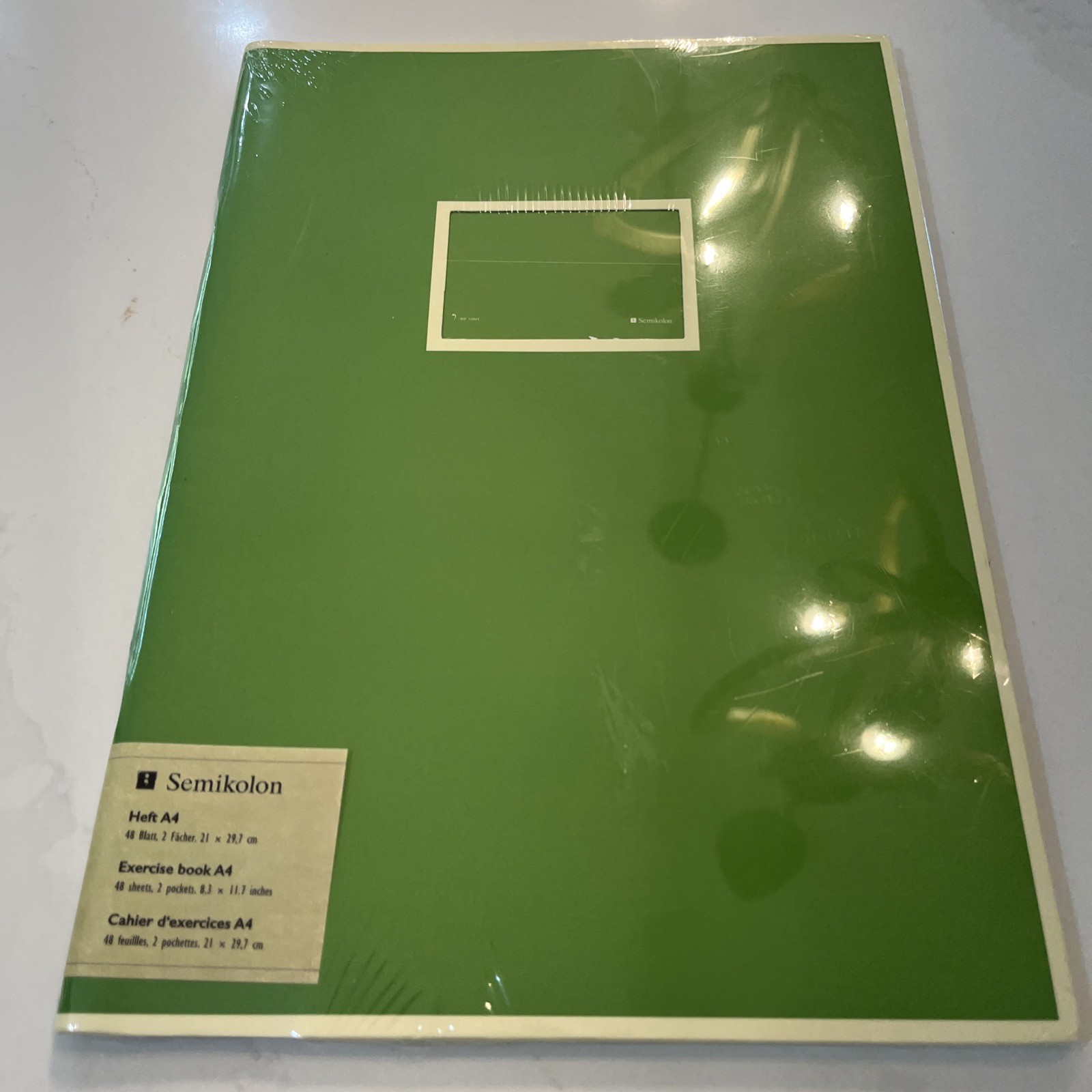 Semikolon Exercise Book A4 48 Sheets Lined And 2 Pockets Lime Green
