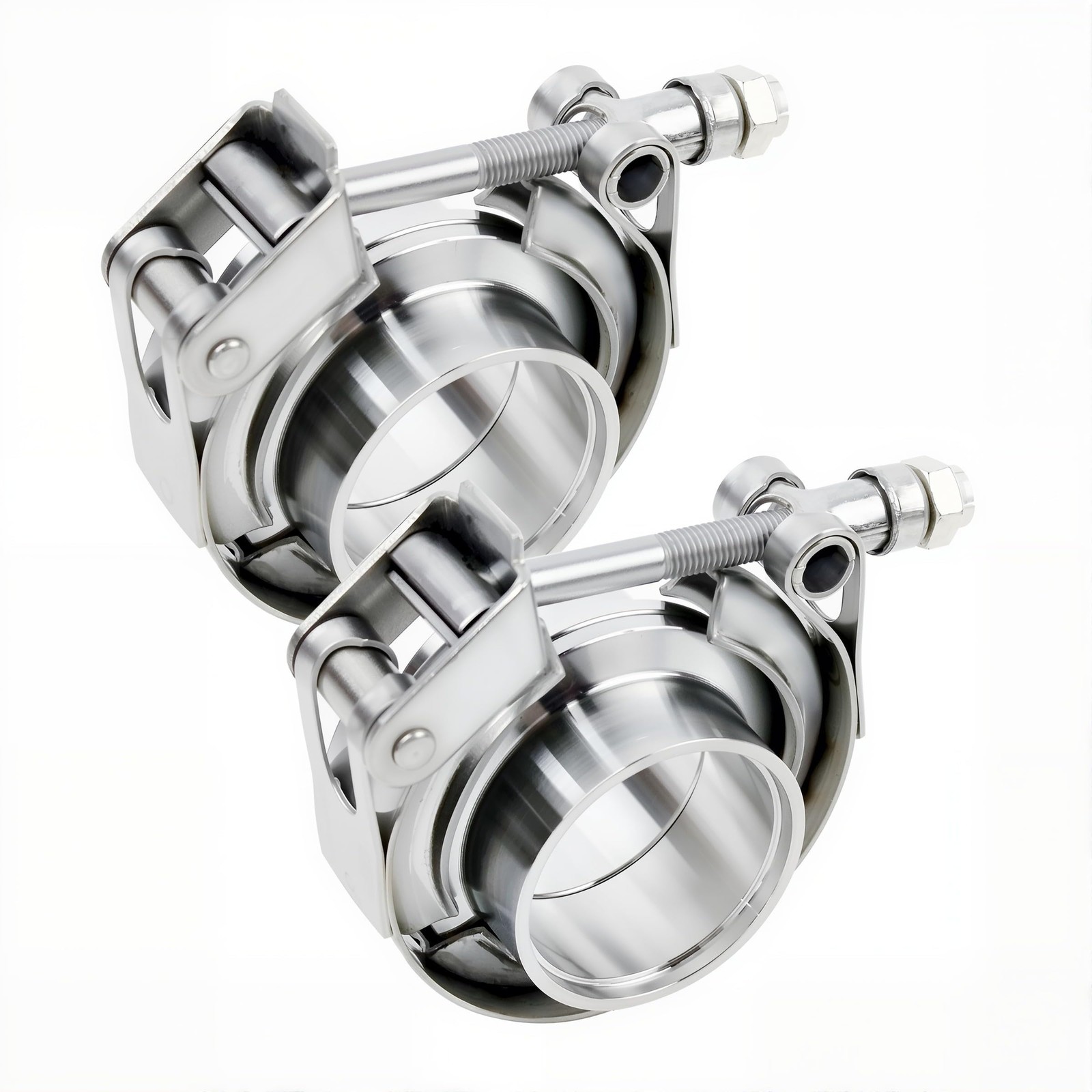 2.25 inch V Band Clamp – 2 sets of Quick Release V band Exhaust Clamp Stainle…