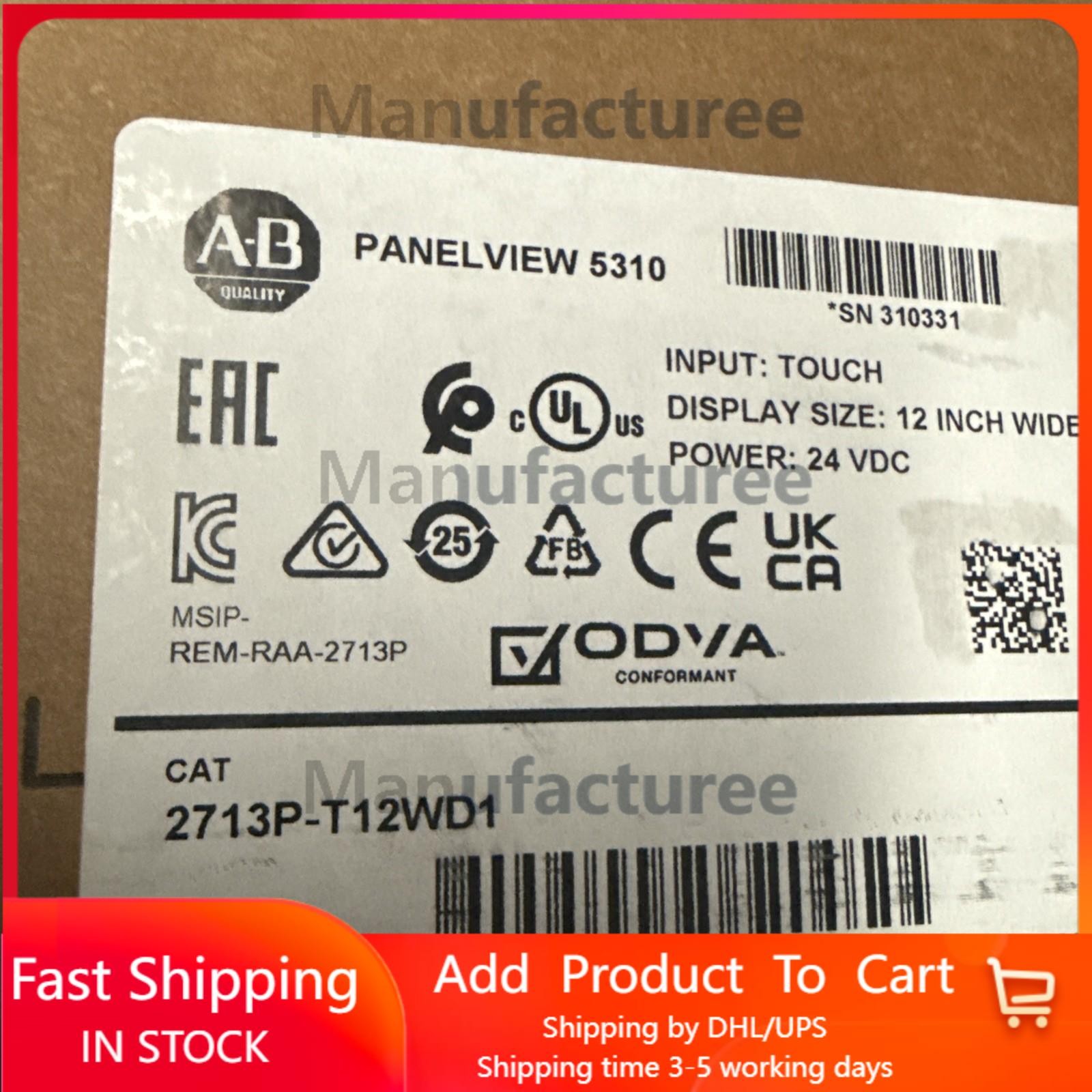 Allen Bradley 2713P-T12WD1 PanelView 5310 12″ wide Graphic Terminal New Open Box