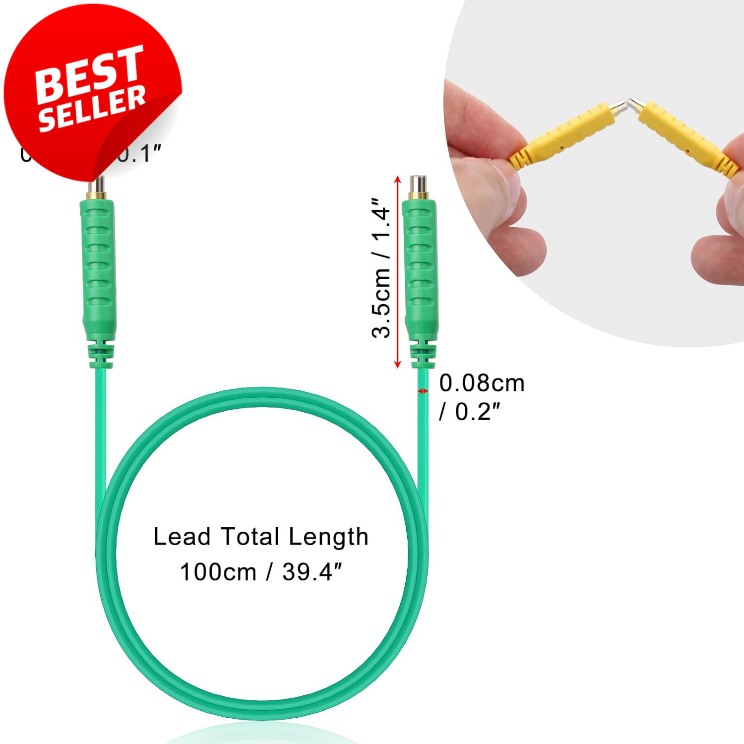 6PCS Magnetic Jumper Wires Silicone Flexible Test Leads 20AWG 30VAC 5A – US