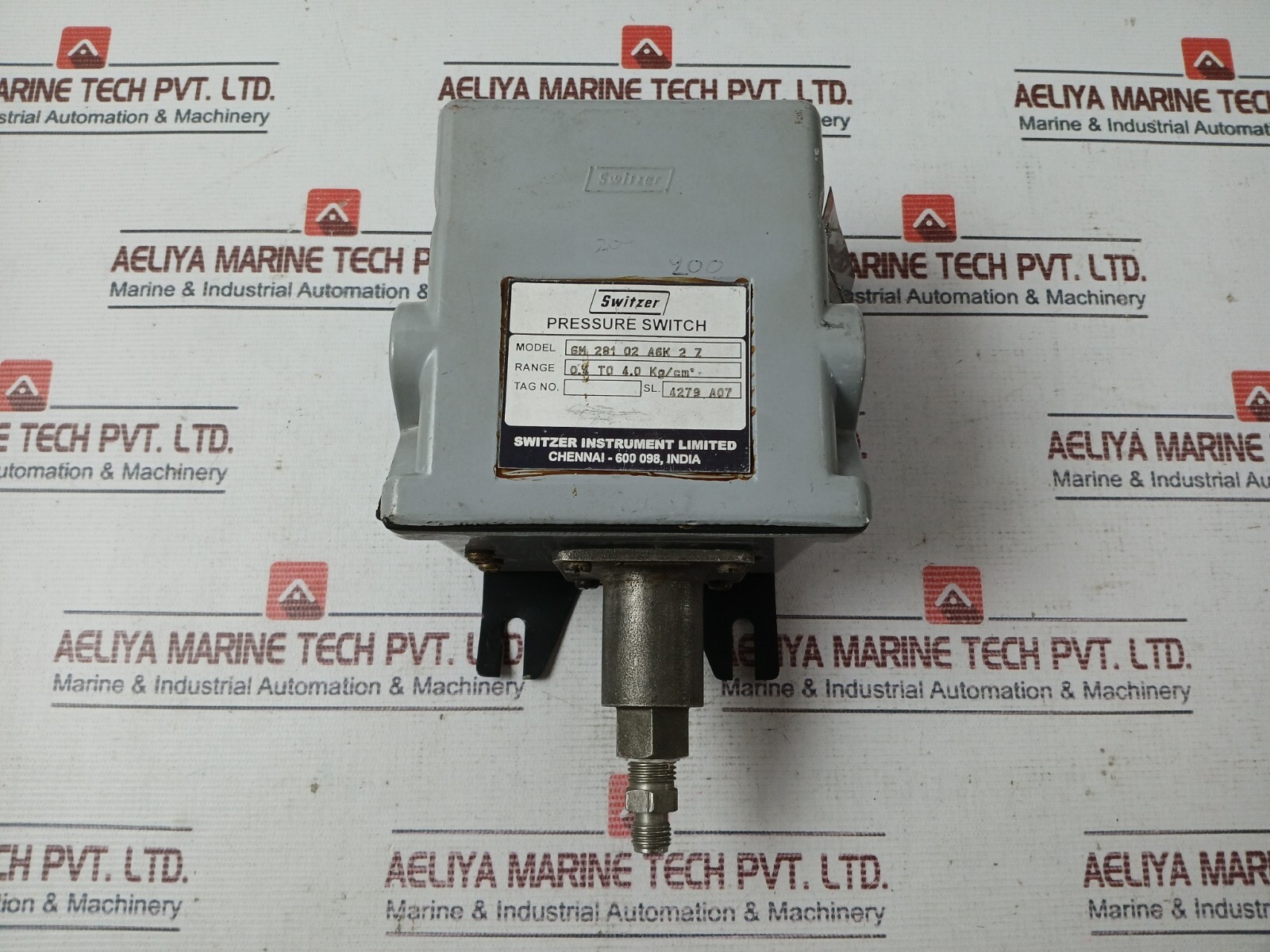 Switzer GM 281 02 A6K 2 Z Pressure Switch 5A 250VAC 0.4 To 4.0 KG/CM2
