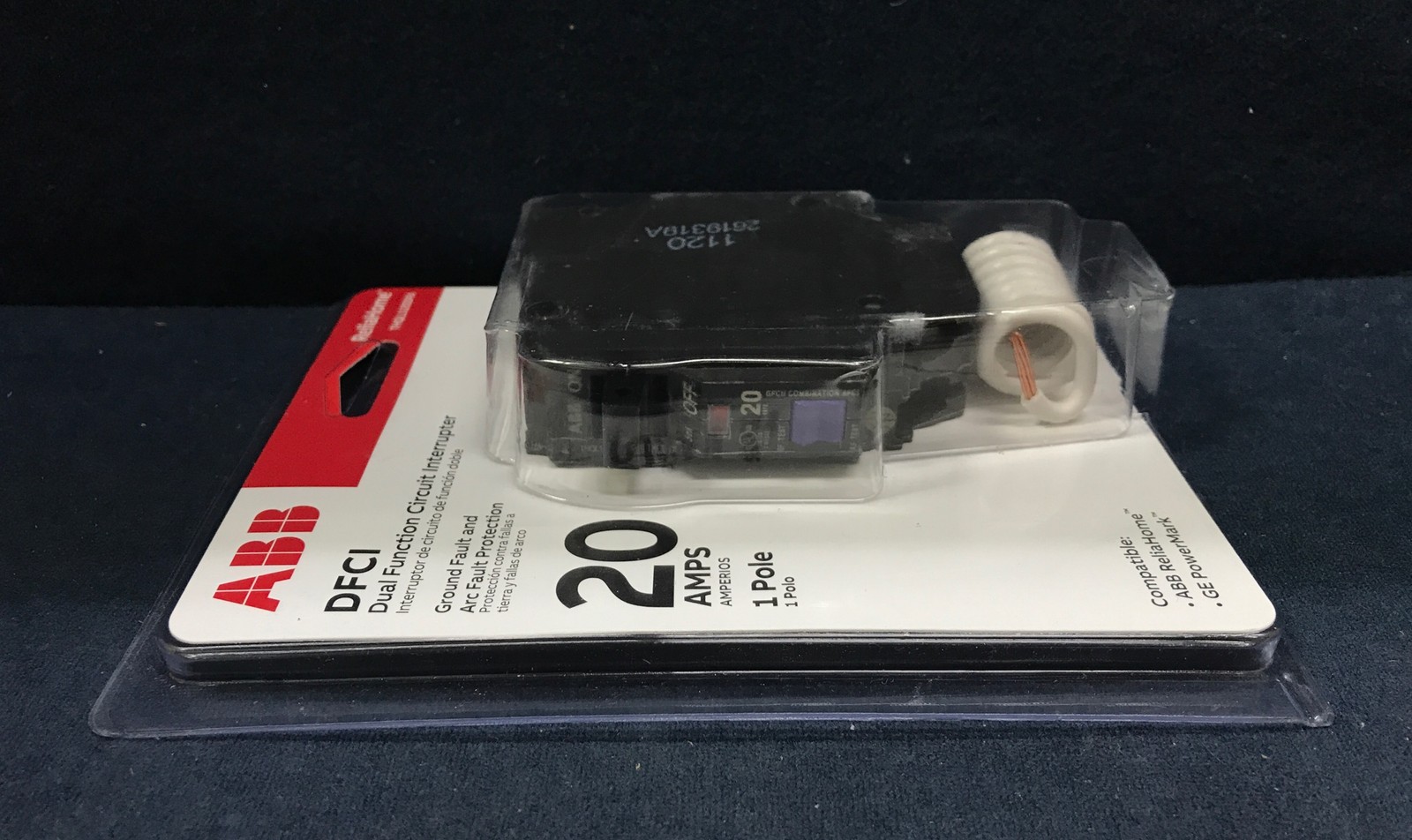 ABB ReliaHome THQL1120DFA 20 Amp 1-Pole Dual Function DFCI Circuit Breaker -NEW