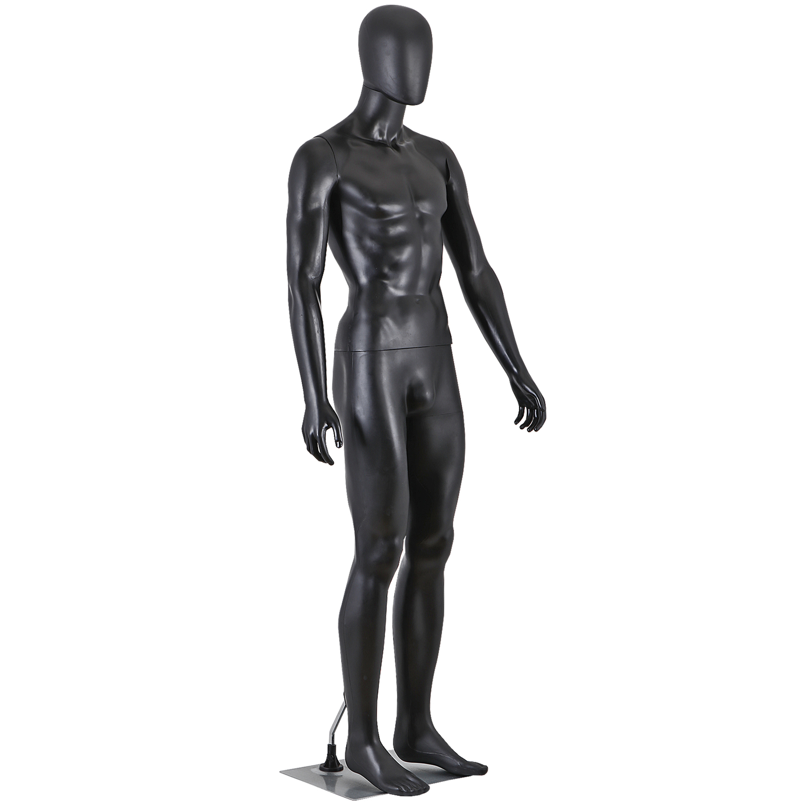 Male Mannequin Dress Form 73″ Adjustable Mannequin Full Body Stand w/Base Black