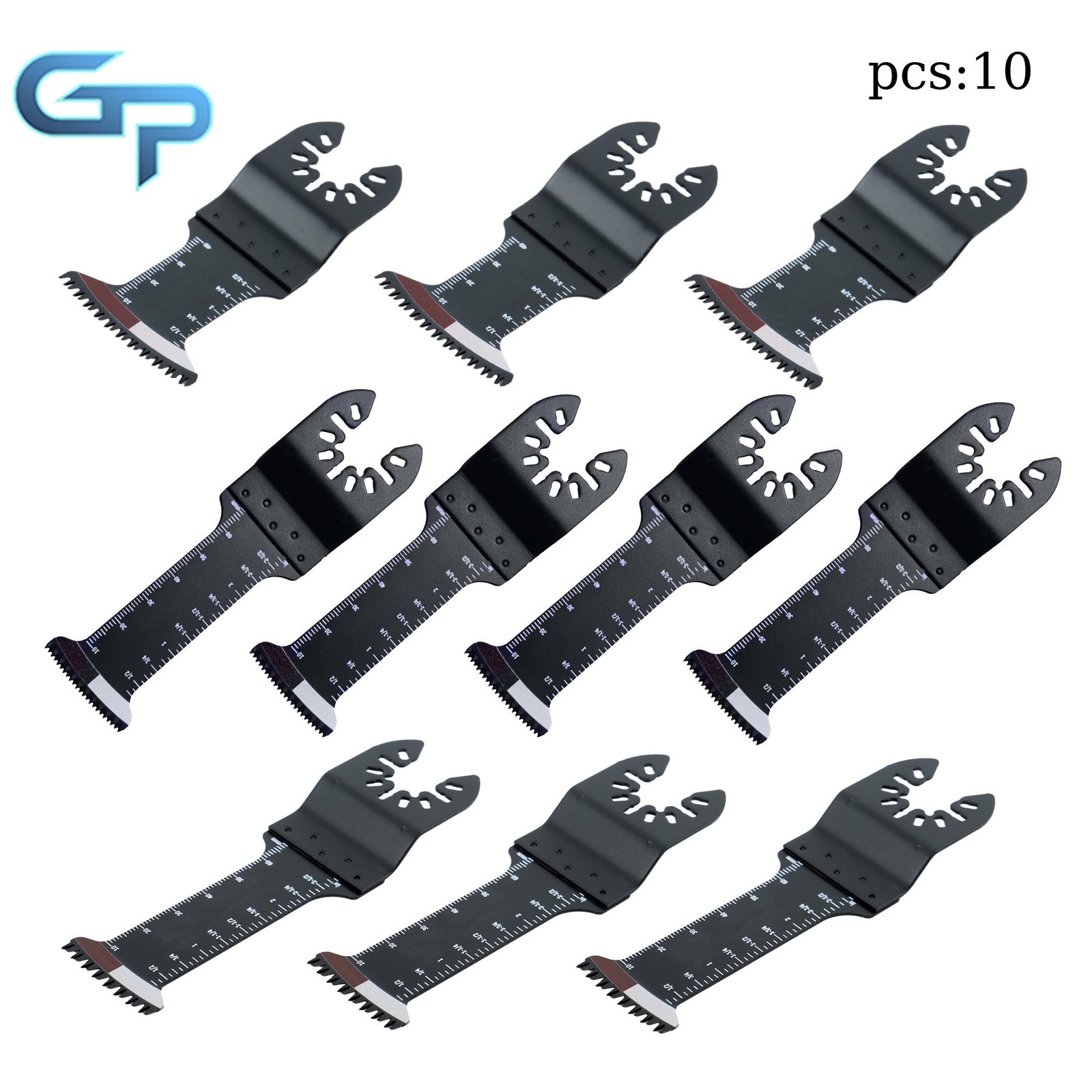 10 pieces Japanese Tooth Extended Oscillating Blades Multi Tool Blades Kit
