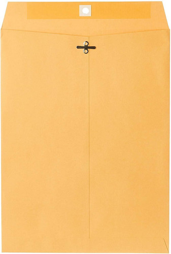 Mead Letter Size Mailing Envelopes, Clasp Closure, All-Purpose 9 x 12, Brown
