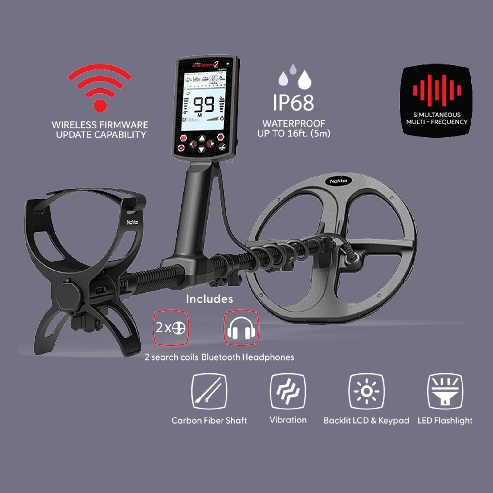 Nokta Legend 2 SMF Detector with FREE Accupoint Pinpointer and Leg Holster