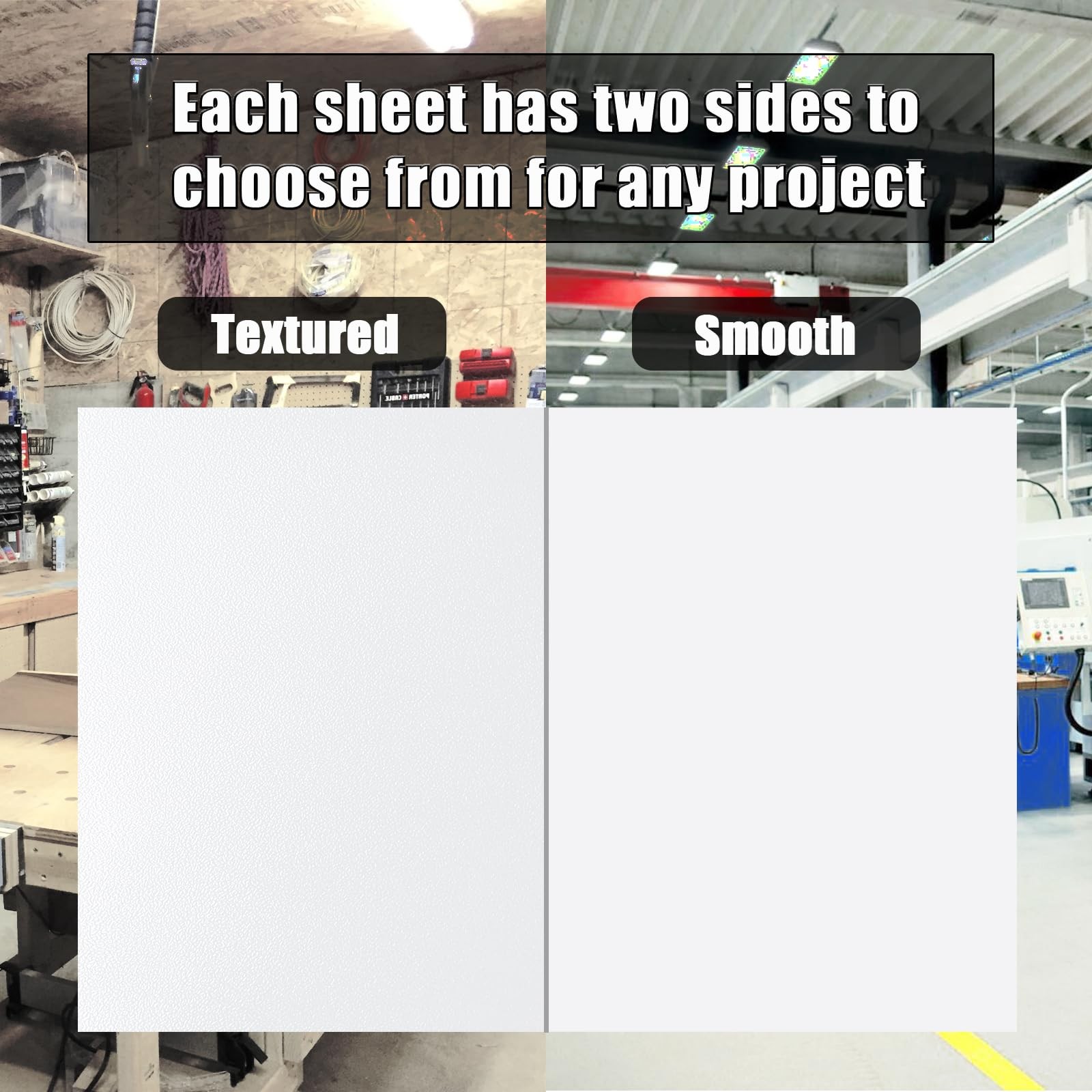 White ABS Plastic Sheet Heat Moldable Panel Board 1/16x12x12 Inch 4 PCS