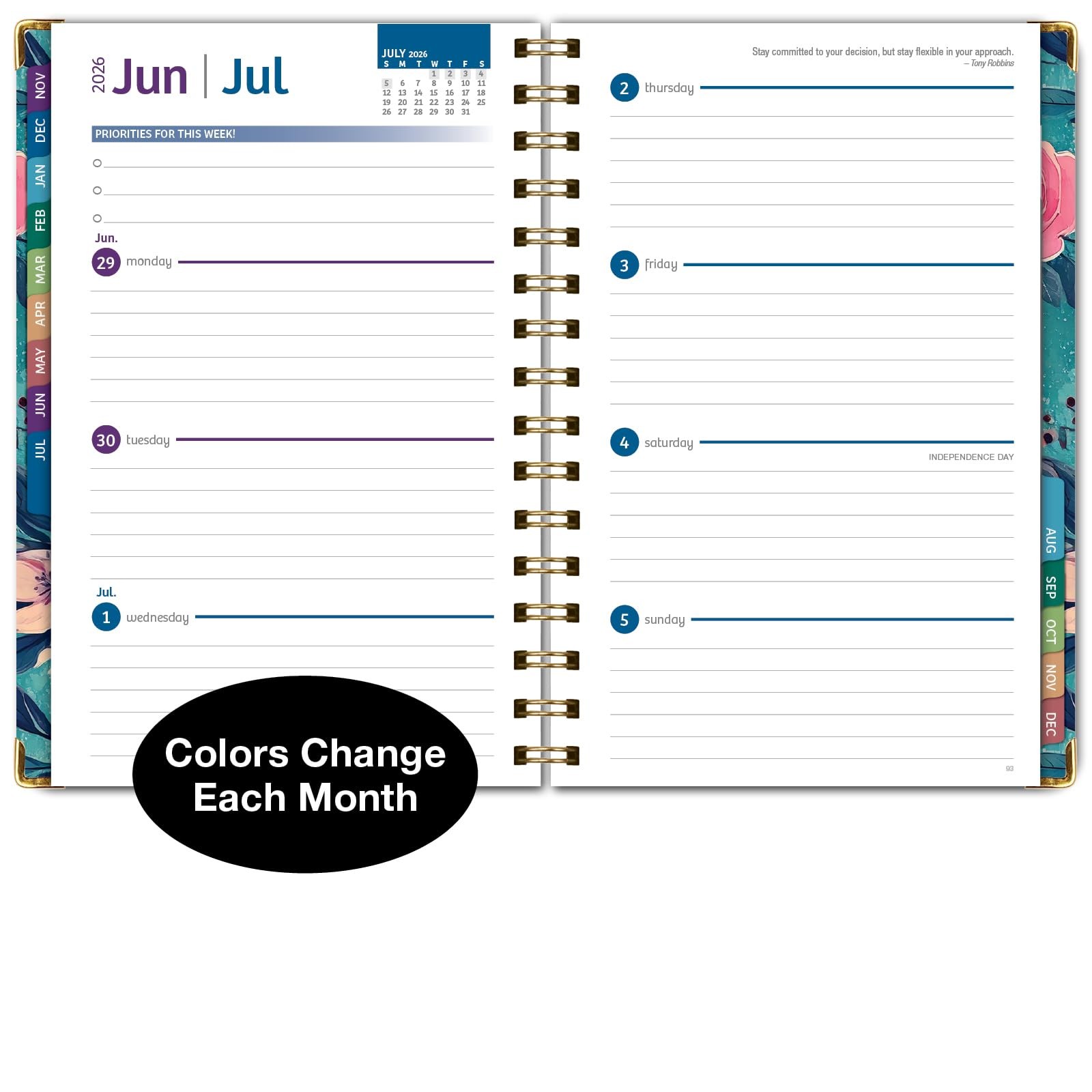 HARDCOVER 2026 Planner, 5.5″x8″: 14 Months (November 2025 – December 2026), D…
