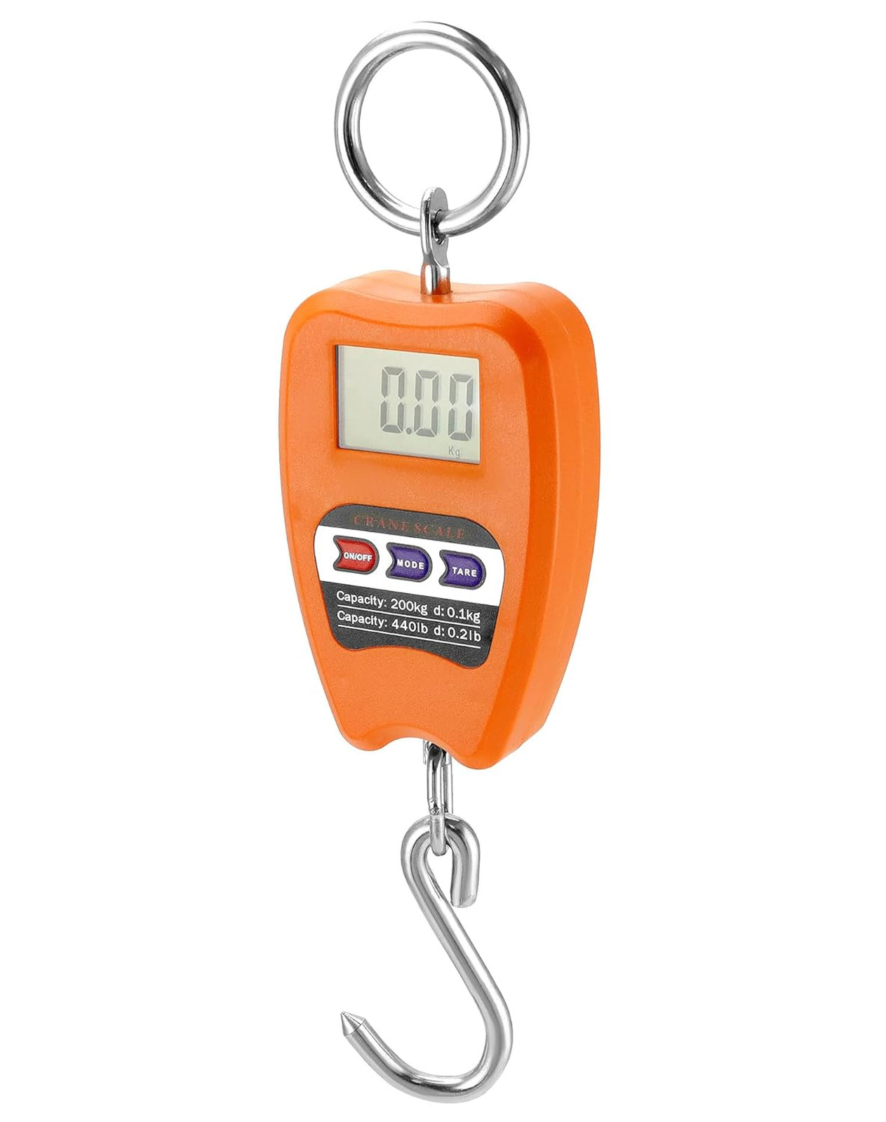Digital Crane Scale 200kg 440lbs Aluminum Housing Fish Weighing Scale with LED