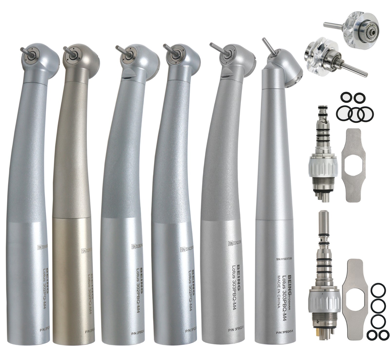 US BEING Dental Fiber Optic High Speed Handpiece For Kavo NSK Coupler 4/6 Holes