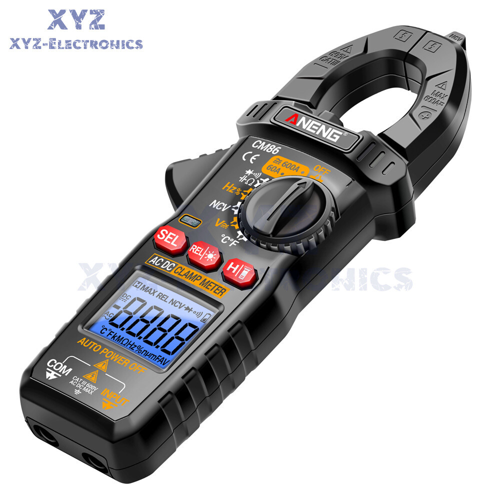 ANENG Digital Clamp Meter 6000 Count Multimeter NVC Amp AC DC Volt Current Test