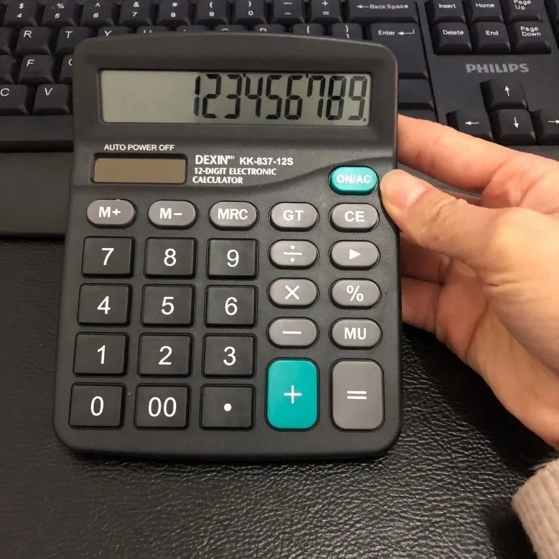 Premium Desktop Calculator 12 Digit with Large LCD Display and Sensitive Buttons