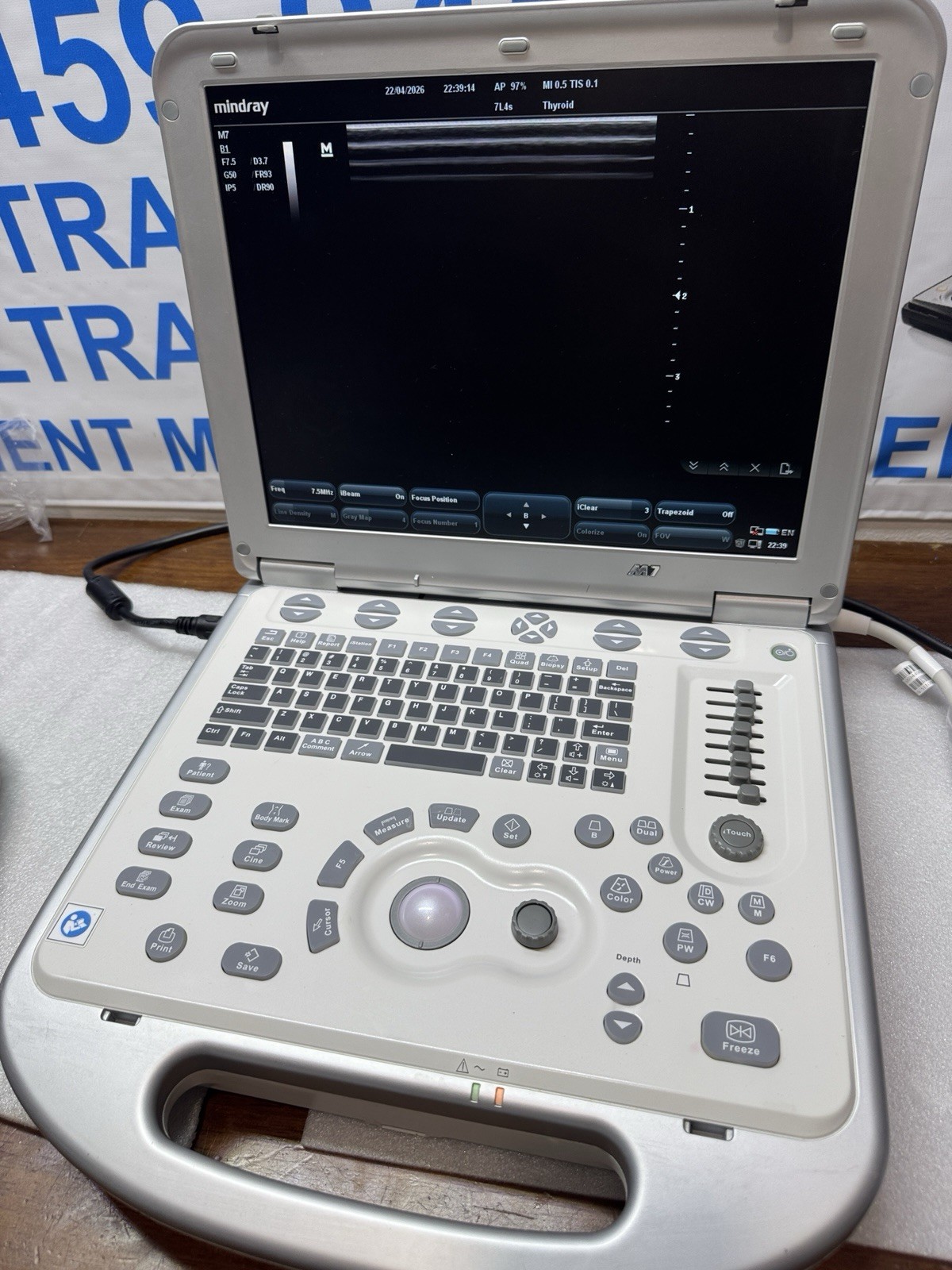 Mindray M7 With Linear Transducer 7L4S (YOU WILL RECEIVE WHAT IS IN THE PICTURE)