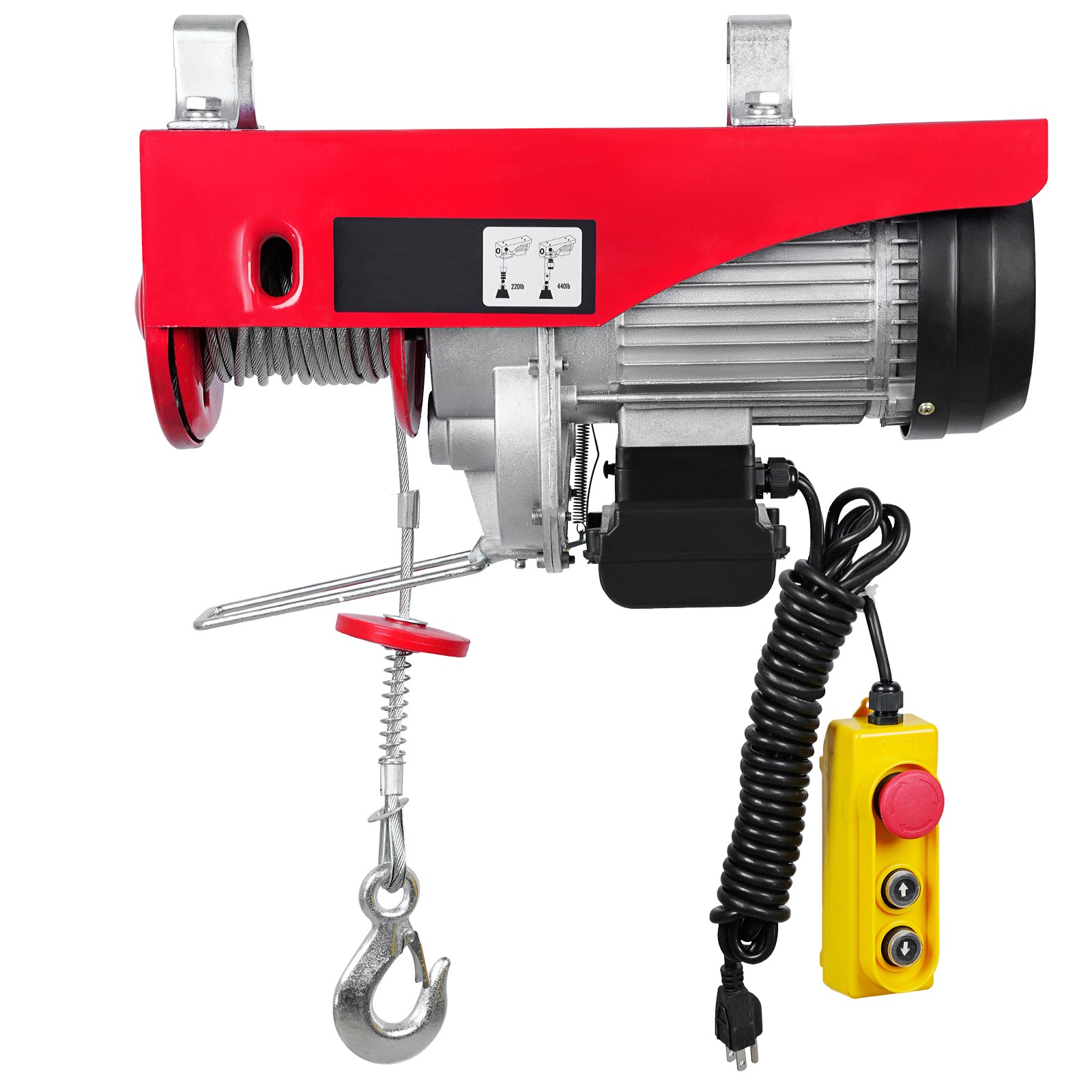 VEVOR Electric Hoist 440/880/1320/1760/2200 lbs Crane Winch Wired/Wireless
