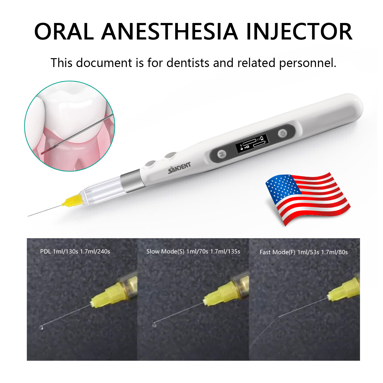 Woodpecker Style Dental Painless Oral Local Anesthesia Device anestesia Pen DE
