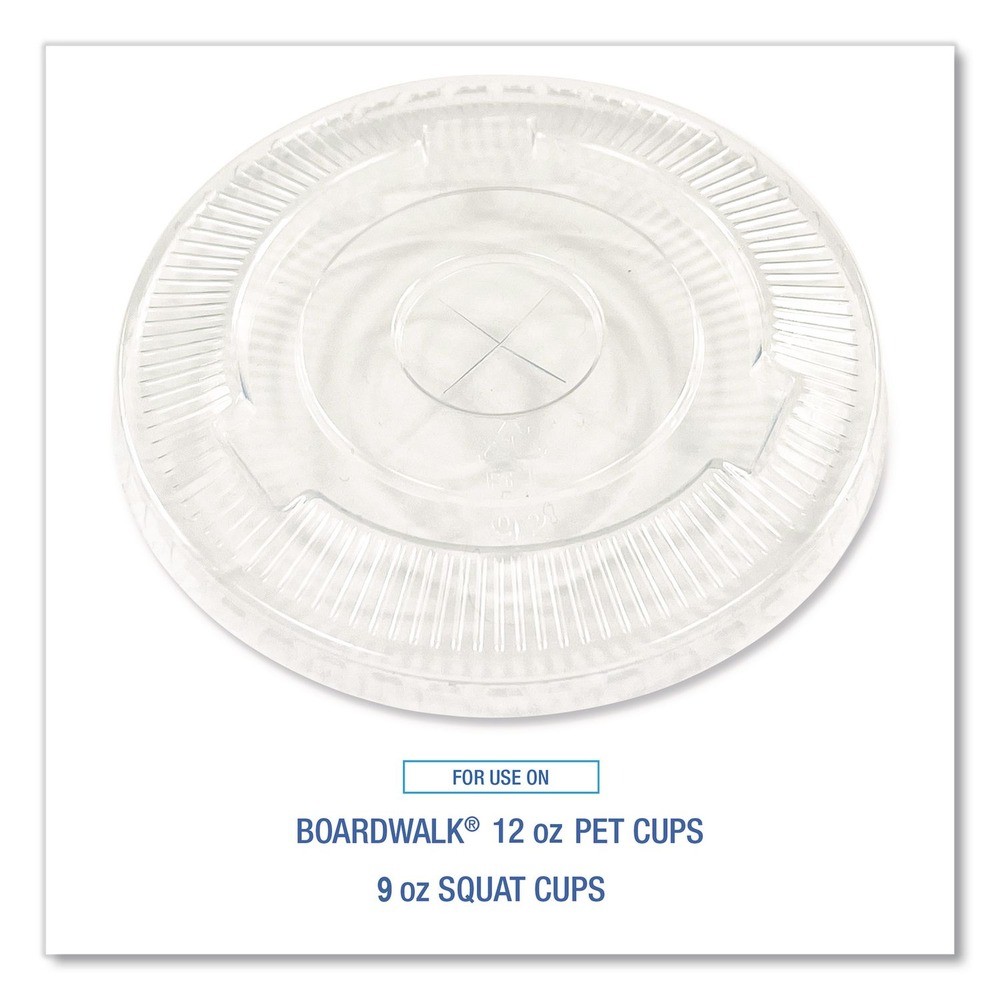 Boardwalk PET912STRAPK 9 oz. to 12 oz. Cold Cup Straw-Slot Lid – CL (100/PK) New