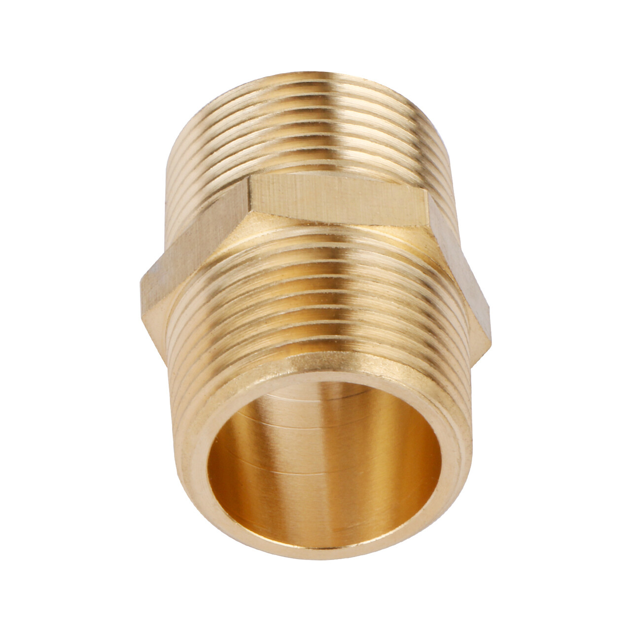 U.S. Solid Brass Fitting Hex Nipple NPT 3/4″ Male x 3/4″ Male, 1pc