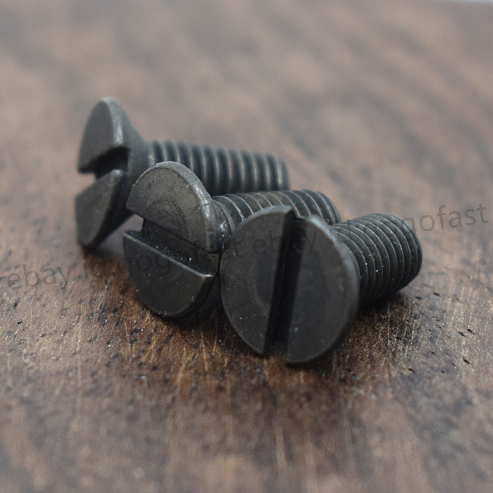Black 304 Stainless Steel Slotted Countersunk Flat Head Screws M1.6 M2 M3 M4 M5