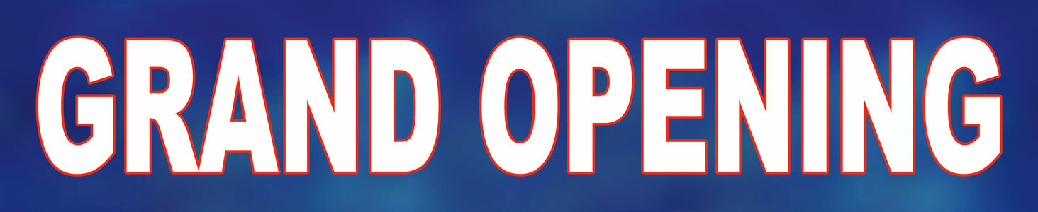GRAND OPENING Banner 2’x10′ 13oz Vinyl Matte Outdoor Grommet Hem 2 x 10 Feet