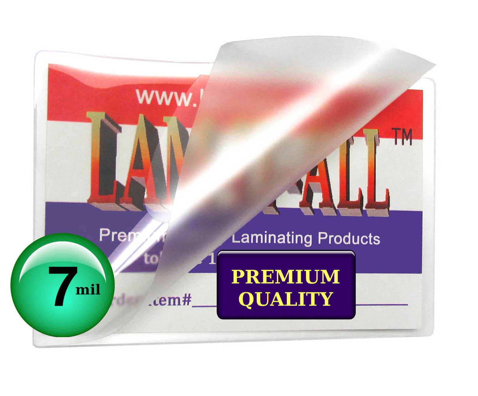 LAM-IT-ALL 7 Mil File Card Hot Laminating Pouches 3-1/2 x 5-1/2 [100/pack] Clear