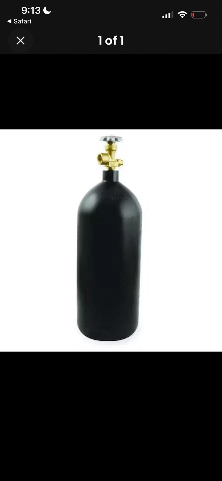 60 cu ft Welding Gas Cylinder Nitrogen-Helium-Argon/Co2 Mix DOT 3AA APPROVED