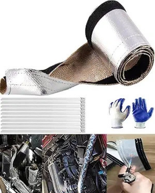 Heat Line Wire Sleeve – 1/2″ I.D.x 10FT Silver Aluminized Size: 1/2I.D. – 10FT