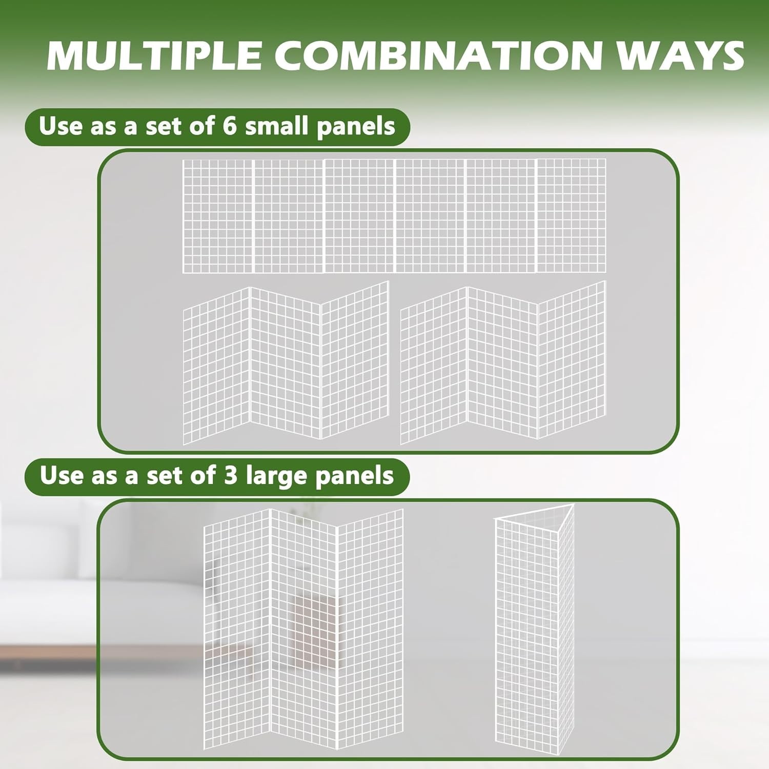 Koretech Metal Commercial Grid Wall Panels 3 Pcs