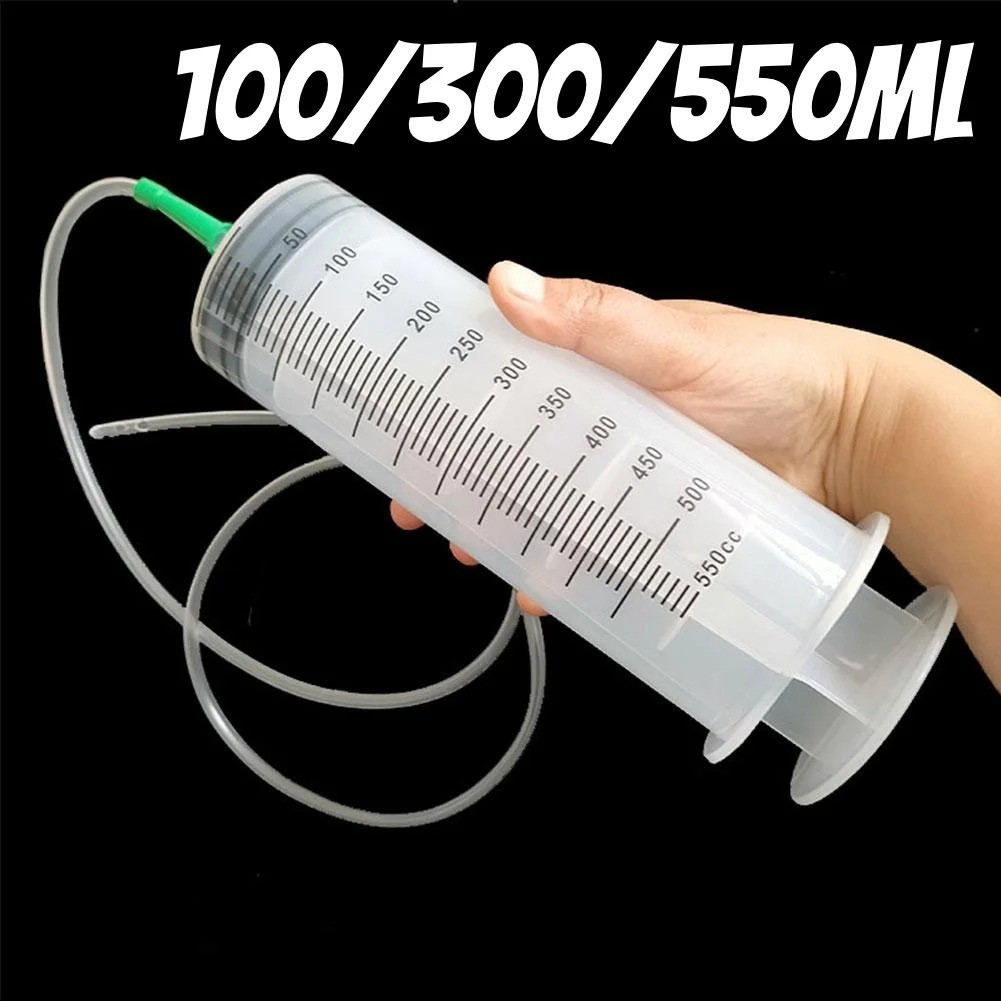 Large Capacity Oil Syringe Pump Vacuum Extractor with Hose 100ml 300ml 550ml