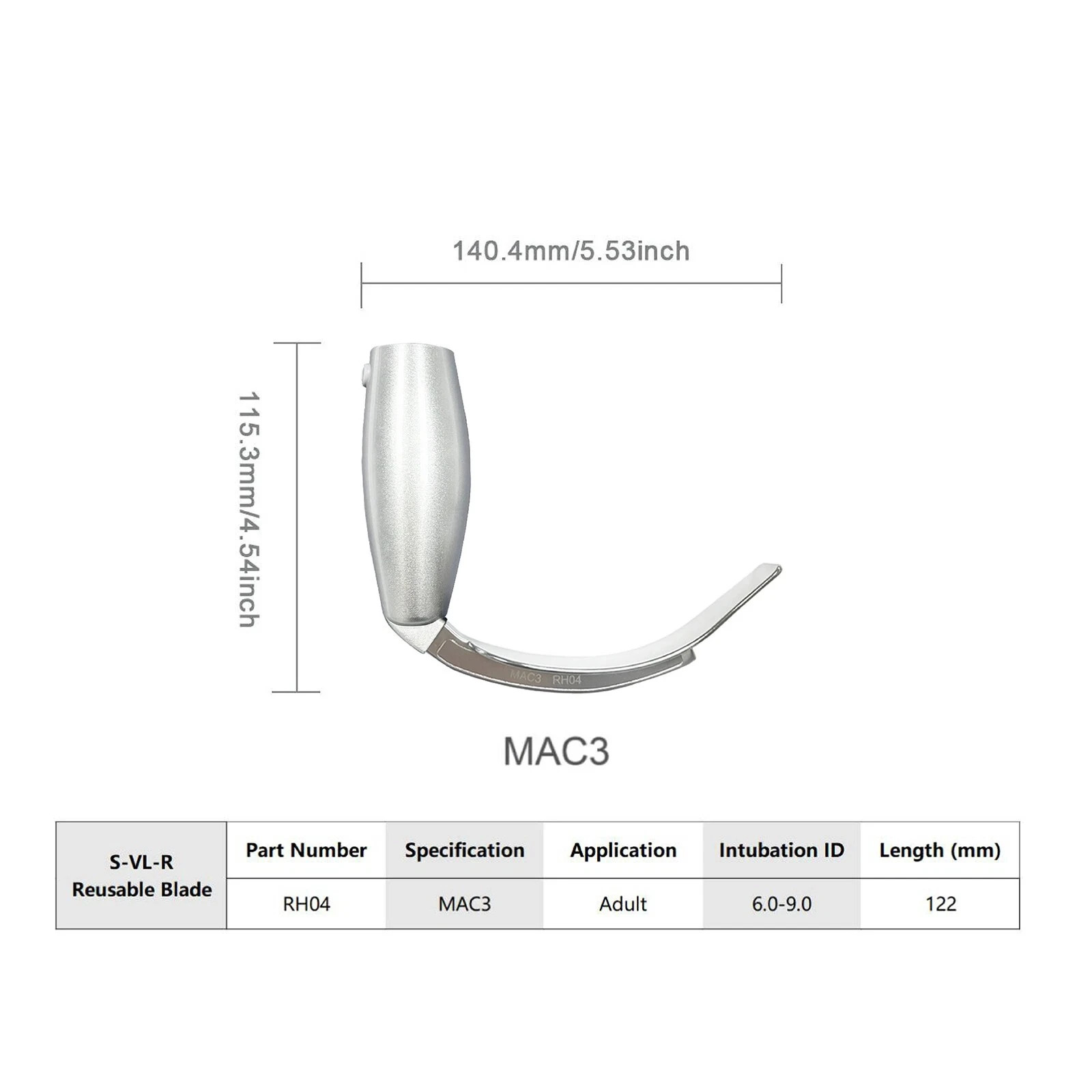 Reusable Blades for Sensorendo Video Laryngoscope use